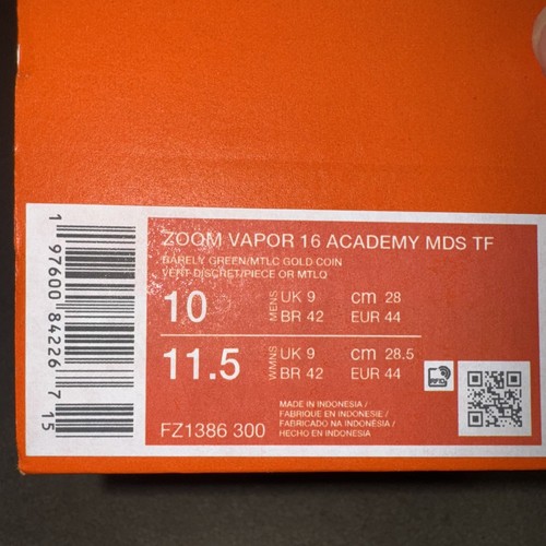 Nike Vapor 16 Academy Mercurial Dream Speed TF Low Top Soccer Cleats FZ1386-300 - Picture 9 of 9