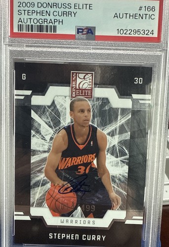 2009 DONRUSS ELITE AUTO #166 STEPHEN CURRY ROOKIE RC 14/499 PSA AUTH