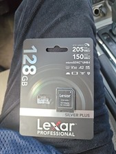 Lexar Professional Silver Plus 128GB microSDXC Memory Card with...