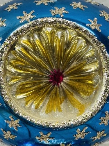 Christopher Radko Azul Real Doble Estrella Reflector Adorno de Navidad 9 pulgadas - Imagen 2 de 12