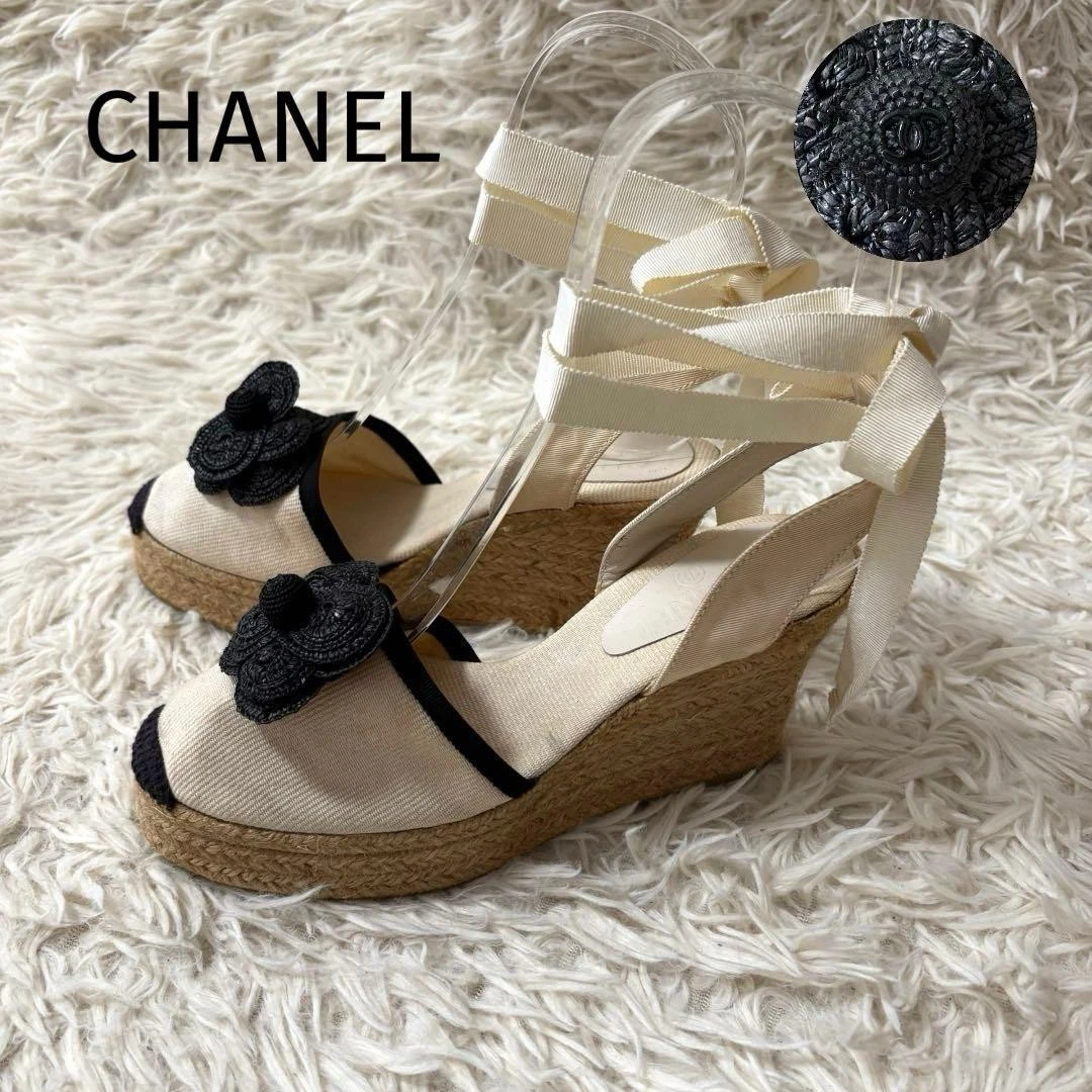 CHANEL Camellia High (3-3.9 in) Heel Height Sandals for Women for