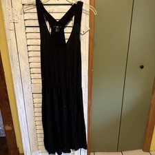 H&M Basic Sleeveless Lightweight Black Dress Size S