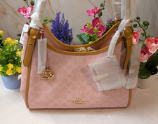 Coach CEL13 Erin Shoulder Bag In Signature Canvas Powder Pink