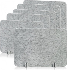 6 Pack Acoustic Desk Privacy Panel, 24" X 16" Freestanding Desk Dividers, Noise