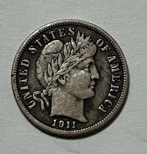 1911-s  Liberty Barber  Dime Extra Fine