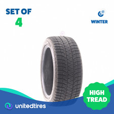Set Of 4 Used 23545r17 Bridgestone Blizzak Ws90 Studless 97h - 1032 Set Of 4 Used 23545r17 Bridgestone Blizzak Ws90 Studless 97h - 1032