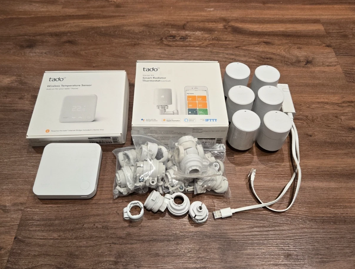 tado° BUNDLE - 6x Smart radiator thermostat, Internet bridge, temperature sensor