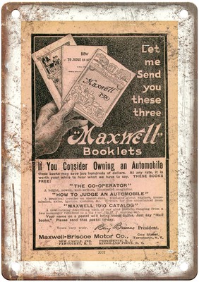 1910 Maxwell Vintage Automobile Ad Retro Look Metal Sign AM8508