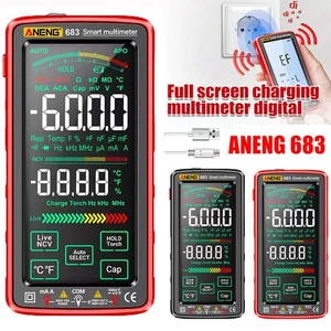 Multimètre intelligent numérique rechargeable 6000 Nombres AC/DC Testeur de tension ampèremétrique