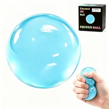 Coconut Oil Squishy Stress Ball, Non-Rebounding Sensory Fidget Toys-Blue Blue
