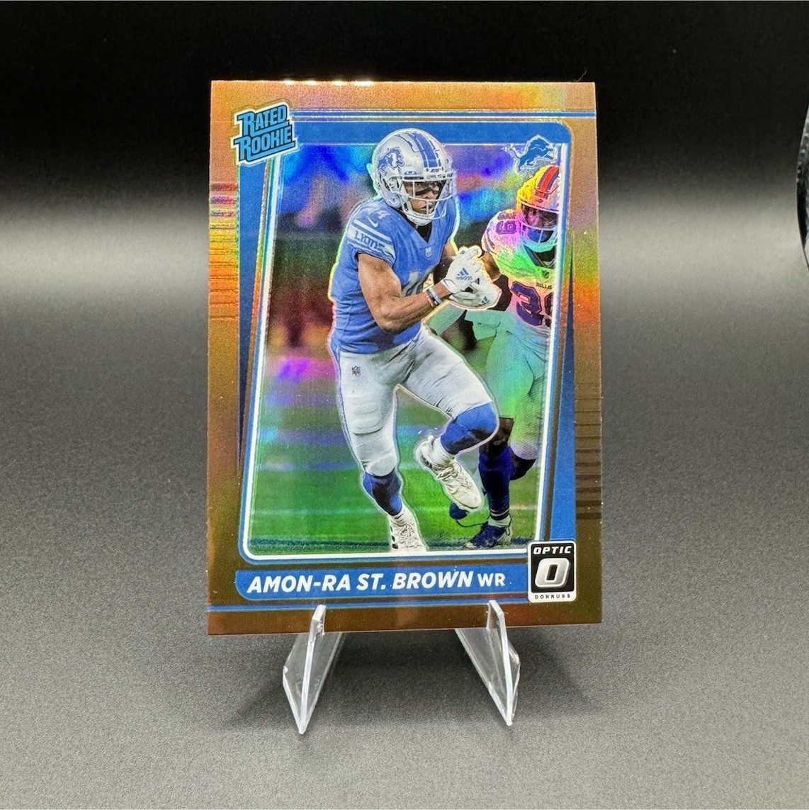 2021 Panini Donruss Optic Rated Rookie Amon-Ra St. Brown #228 Bronze Prizm Lions