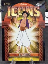 2025 Topps Chrome Disney ALADDIN Icons Black Refractor /10!