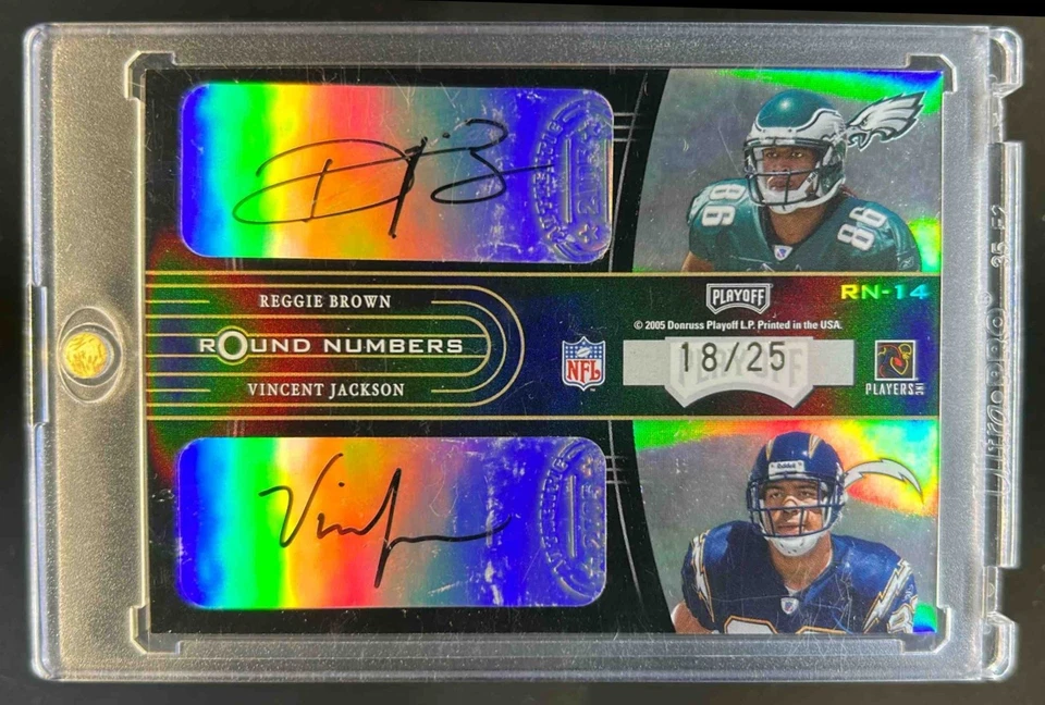 2005 Contenders Arrington Shelton Brown Jackson Round Numbers Auto RC #/25 - Image 2 of 2