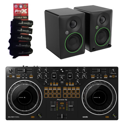 Pioneer DJ DDJ-REV1 Scratch Style 2 Channel DJ Controller + CR4.5BT Speakers
