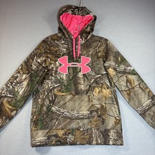 Under Armour Women's Realtree Camo/Pink hoodie Cold Gear Storm Size: Small