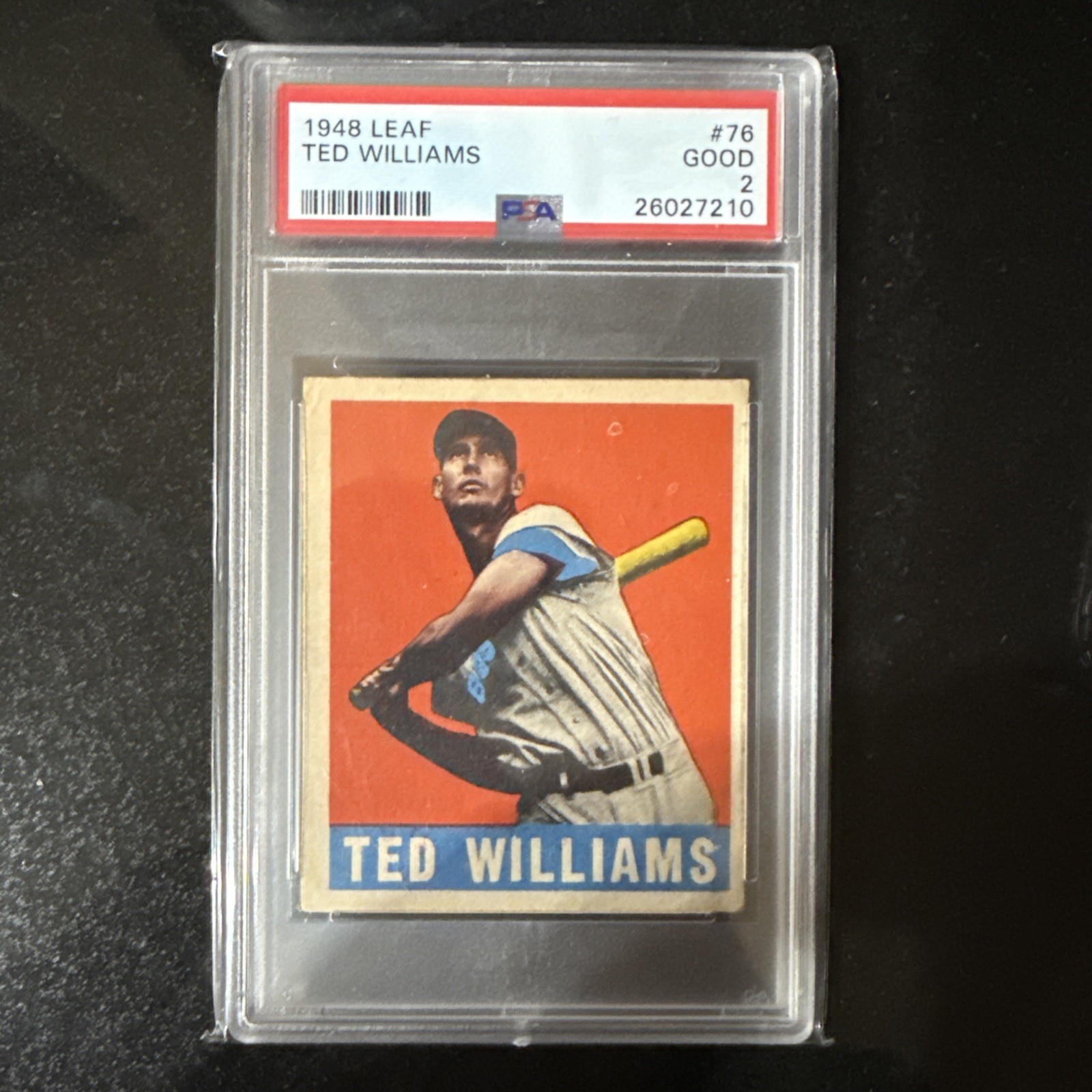 1948 LEAF #76 TED WILLIAMS PSA 2 Great Registration And Color