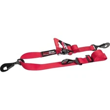 SpeedStrap 1 1/2" 3-Point Ratchet Tiedown With Snap Hooks - Red - 15143