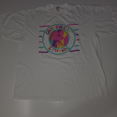 Universal Studios Graphic T Shirt 2XL Vintage Style Colorful Logo Theme Park Tee