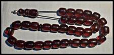 Vintage 100 Grs Cherry  Amber Bakelite   Islam Prayer Beads 33+1 Rosary