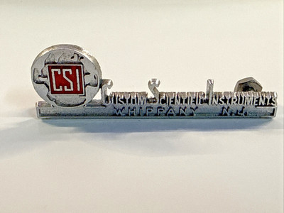 CSI Custom Scientific Instruments Whippany  N.J. Cast Metal Equipment Nameplate