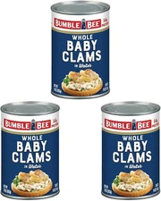 (Free Duty Tax) Bumble Bee Whole Baby Canned Clams, 10 oz Can - Ready to Eat