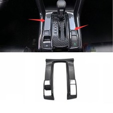 For Honda Civic 10th 16-2021 Carbon Fiber Central Gear Shift Panel Trim Frame