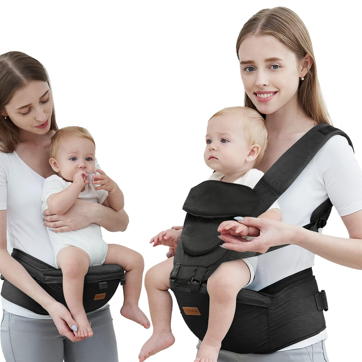 Baby Carrier with Hip Seat, Baby Carrier Newborn to Toddler, 6-In-1 Ways to Carr-image
