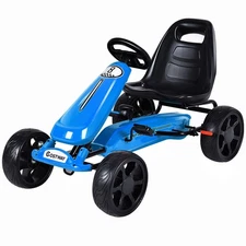Honeyjoy Go Kart Kids Ride On Car Pedal Powered Car 4 Wheel Racer Toy Navy