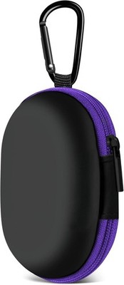 Earbuds Carrying Case, Small Oval Storage Cases, Portable Storage Earbud Pouch B