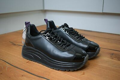 Eytys x H&M Shoes Sneakers Black Leather Platform HM chunky Size Uk 6.5  Eur 40