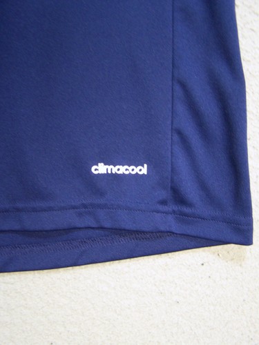 Adidas Shirt Youth Extra Large Blue White Embroidered Logo Short Sleeve Unisex - Picture 6 of 13