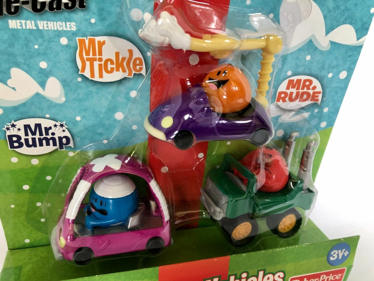 Mr Men Little Miss Die-Cast Holiday Vehicles Mr Bump Mr Rude Mr