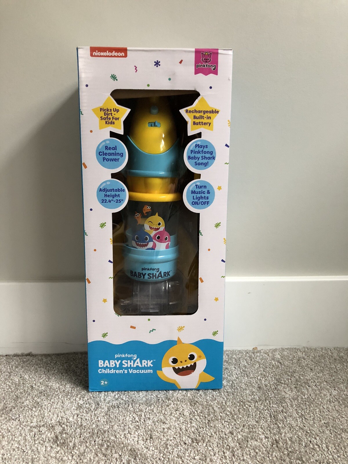 Pinkfong Baby Shark Children's Vacuum with Real Suction Power VC101B eBay