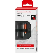 PB Swiss Tools PB 513.CBB Screwdrivers Set With Duplex Blades In A Roll-Up Case