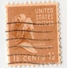 1938 Scott #805 Martha Washington ONE Stamp 1-1/2 Cent USED