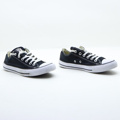 Converse Niedrig Gebraucht Uk6 (Cod.SS4048) Unisex Leinwand Schwarz