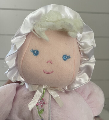 Carters Just One Year Pink Velour Blonde Hair Baby Doll Plush