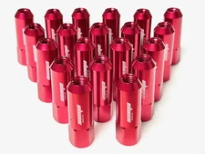 20pcs Red M12X1.5 60mm Extended Forged Aluminum Tuner Racing Wheel Lug Nuts OSMA