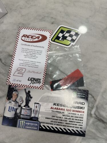 Brad Keselowski AUTOGRAPHED 2017 CHEERS2DALE ELITE Talladega Raced Win Liquid #2 - Picture 5 of 6