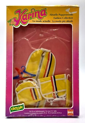 1990 Karina Fashion Collection Mode Set: Gelbe Taschen / Busch 18894, NrfB
