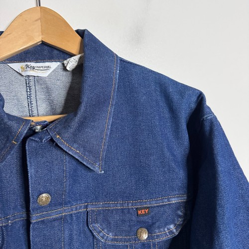 Key Imperial USA Vintage Jean Jacket Mens LNWOT Blue 50 (Medium) Tall - Picture 2 of 4