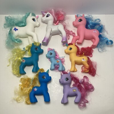 My Little Pony Generic Lot Of Gi-go Wonder Ponies, Big, Little, Unicorn,  Toys
