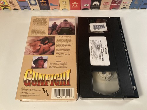 * Gunfight 1971 Western VHS Kirk Douglas Johnny Cash Karen Black - Picture 2 of 8