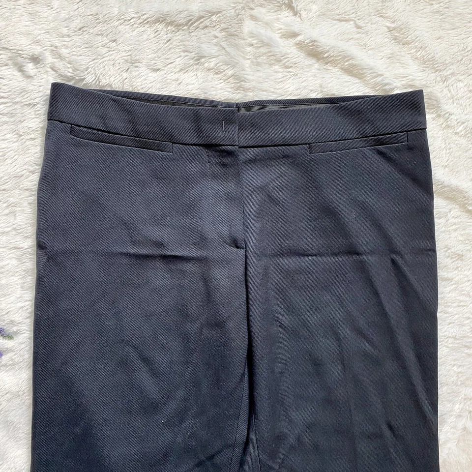 Miu Miu Black Twill Dress Pants Size 44/ US 8 Wool Straight Leg Classic Timeless - Image 2 of 4