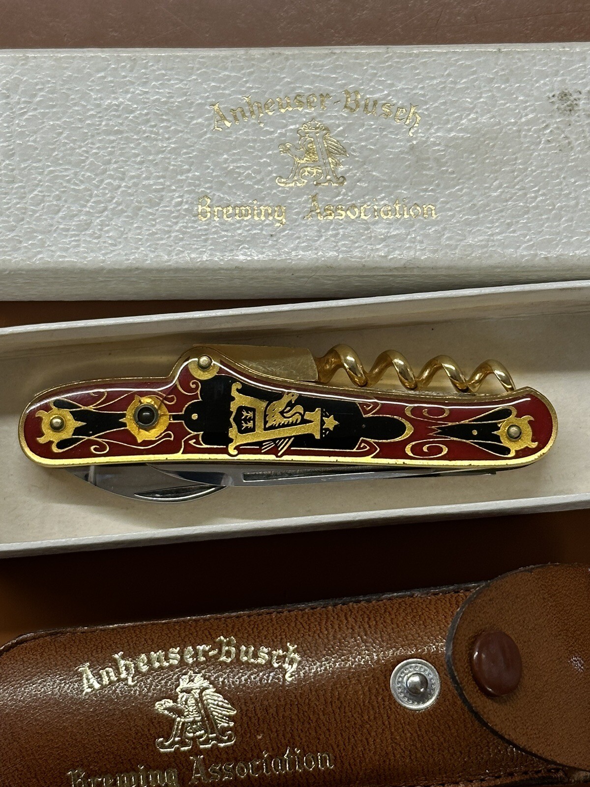 Adolphus Bush Budweiser 100th Anniversary New In Box Pocket Knife