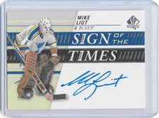 2019-20 UD SP Authentic hockey Mike Liut Sign of the Times auto card BLUES