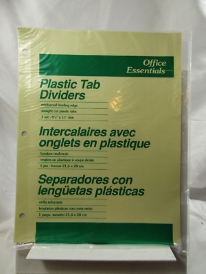 **9 TABS**Office Essentials Economy Insertable Tab Dividers