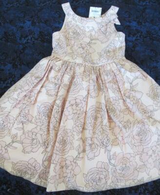 Robe Imprimée Fleurie Janie & Jack - Rose, Taille 4 à 10, Neuf Avec Étiquettes, Robe De Soirée Ou Mariage