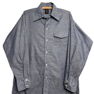 Vintage 60s TownCraft Penneys Mens Long Sleeve Button Down Shirt 