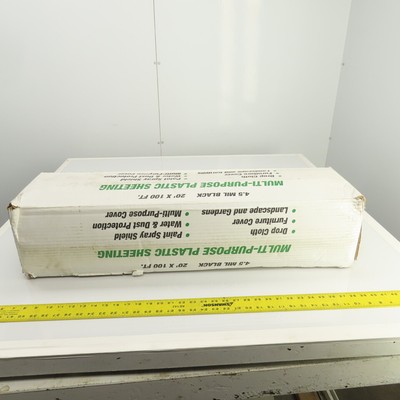 Polar Plastics 20' x 100' Multi-Purpose Plastic Sheeting 4.5MIL Black 2000 SQ FT